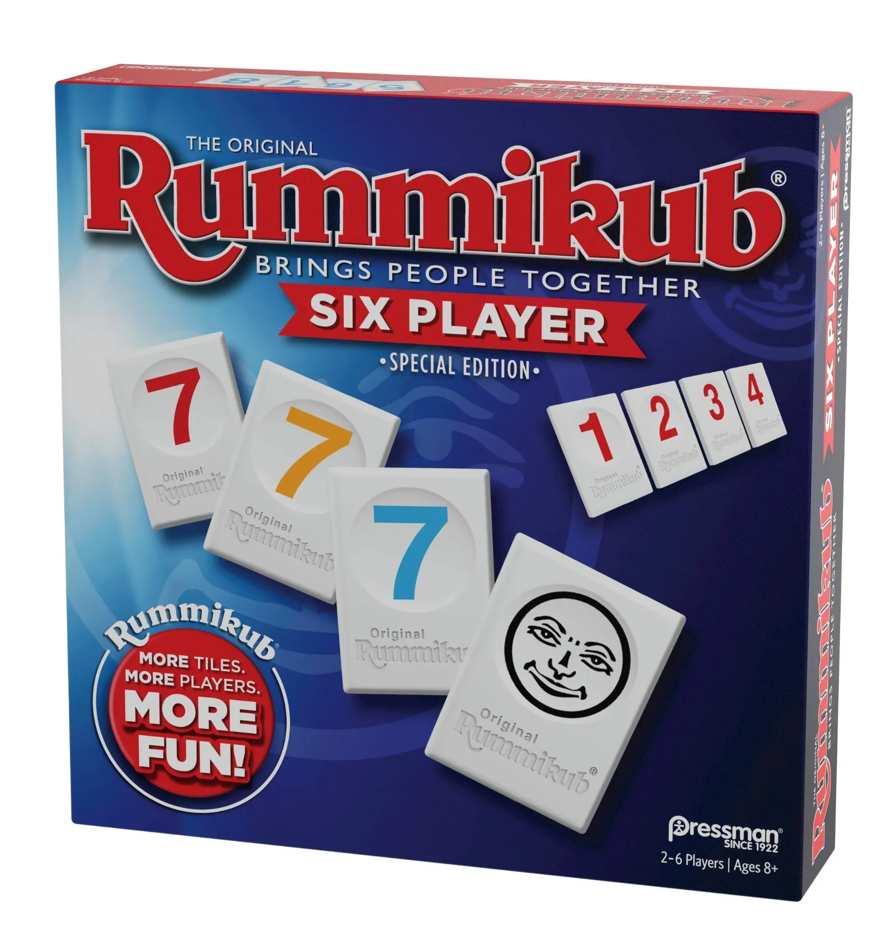 Rummikub Six Player Edition: Expanded Family Strategy Tile Game (2-6 Players)