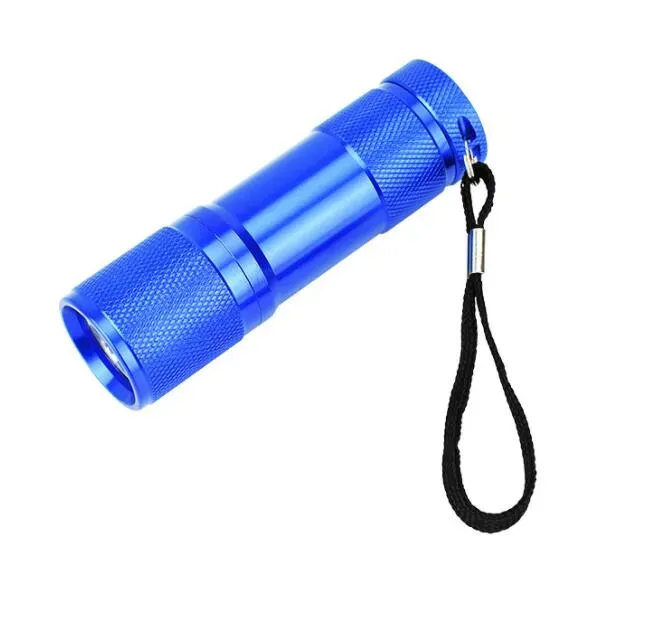 Portable 9 LED UV Flashlight – 395nm Ultra Violet Blacklight Torch